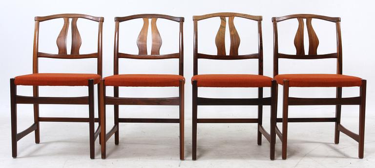 STOLAR, 4 st, "S 31", Vidar Malmsten, Möbelhantverket RUDA.