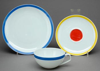 TESERVISDELAR, 11 delar, porslin. Herbert Bayer, Rosenthal Studio Line.
