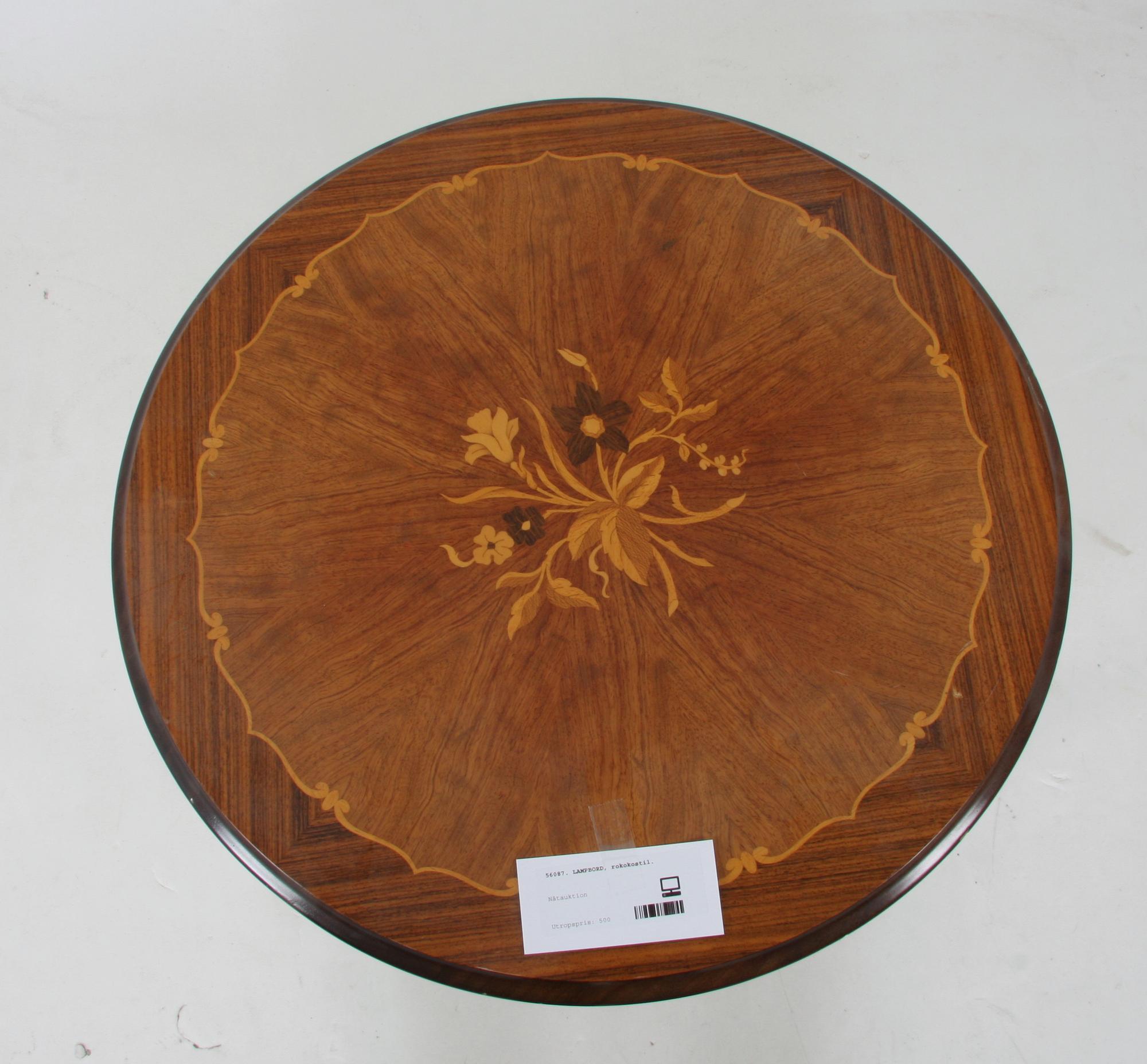 LAMPBORD, rokokostil.