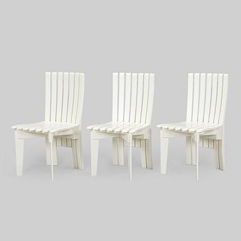 Alvar & Aino Aalto, a set of three 'Aurinko' (Sun-series) chairs for Artek 2000s.