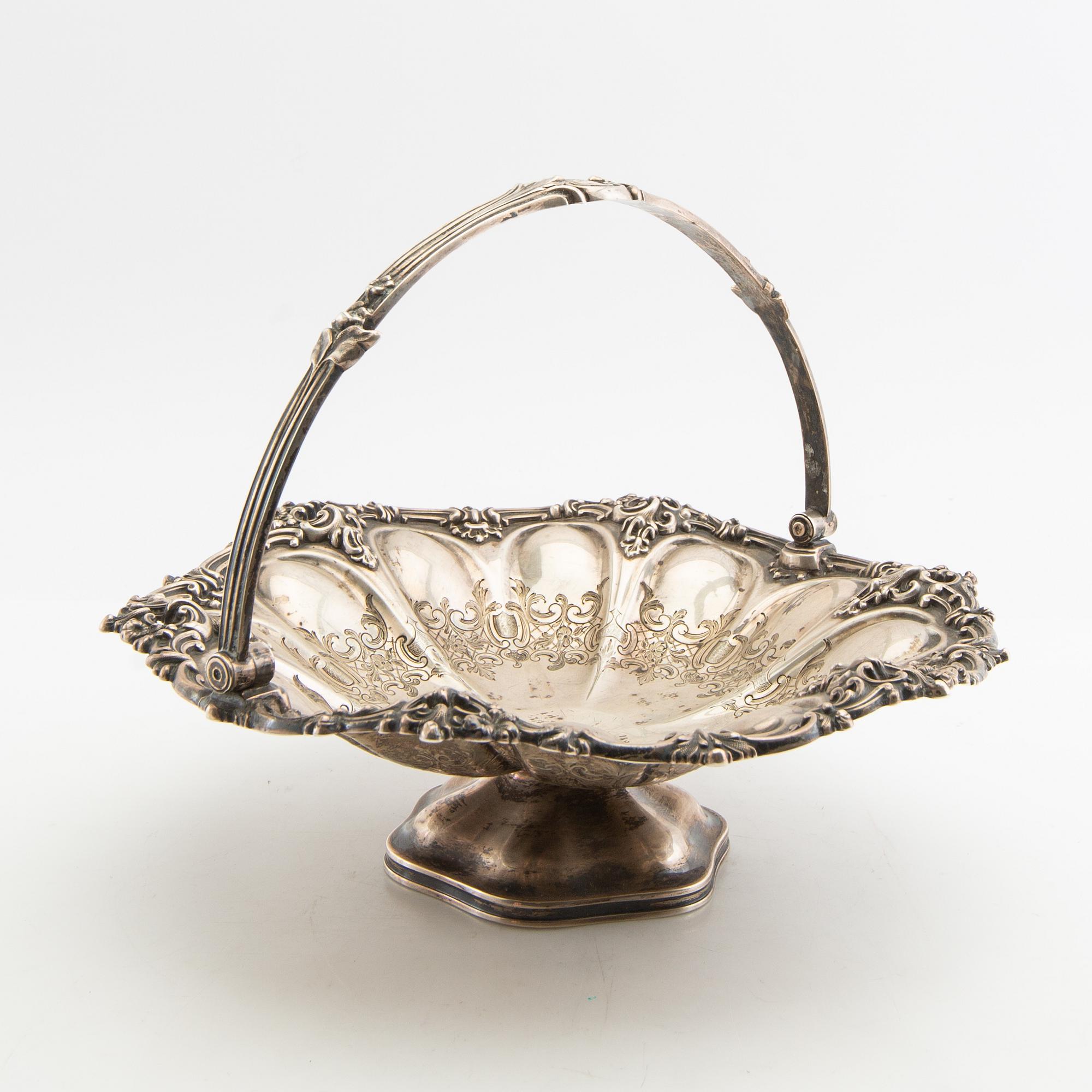 Robinson, Edkins & Aston, konfektskål, silver, Birmingham 1843.