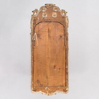 A Rococo mirror, Stockholm hallmark, latter part of the 18th century.