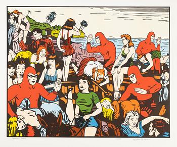 Carl Johan De Geer, färglitografi, signerad 110/290.