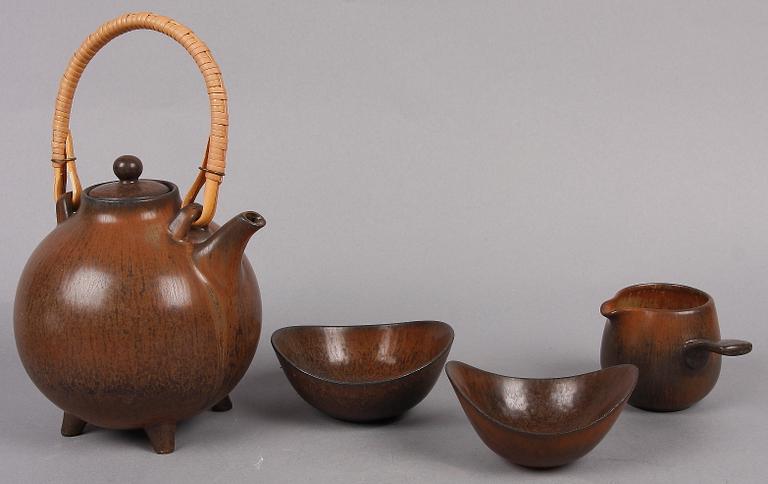 PARTI KERAMIK, 4 delar, Gunnar Nylund Rörstrand.