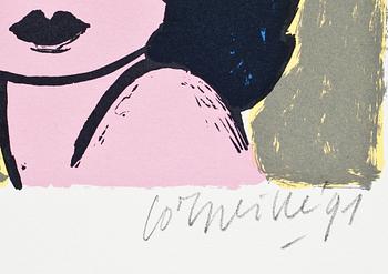 BEVERLOO CORNEILLE, mapp, 4 st. Serigrafier, numrerade, signerade och daterade. -91, 8/200. GKM edition.