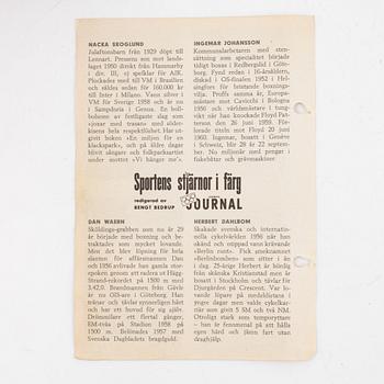 Idolkort, "Sportens stjärnor", Hemmets Journal, 1960-tal.