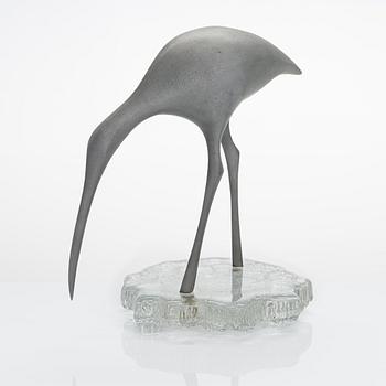 Tapio Wirkkala, sculpture, Suokurppa (Snipe). Stamped Kultakeskus Oy Design: Tapio Wirkkala Made in Finland.