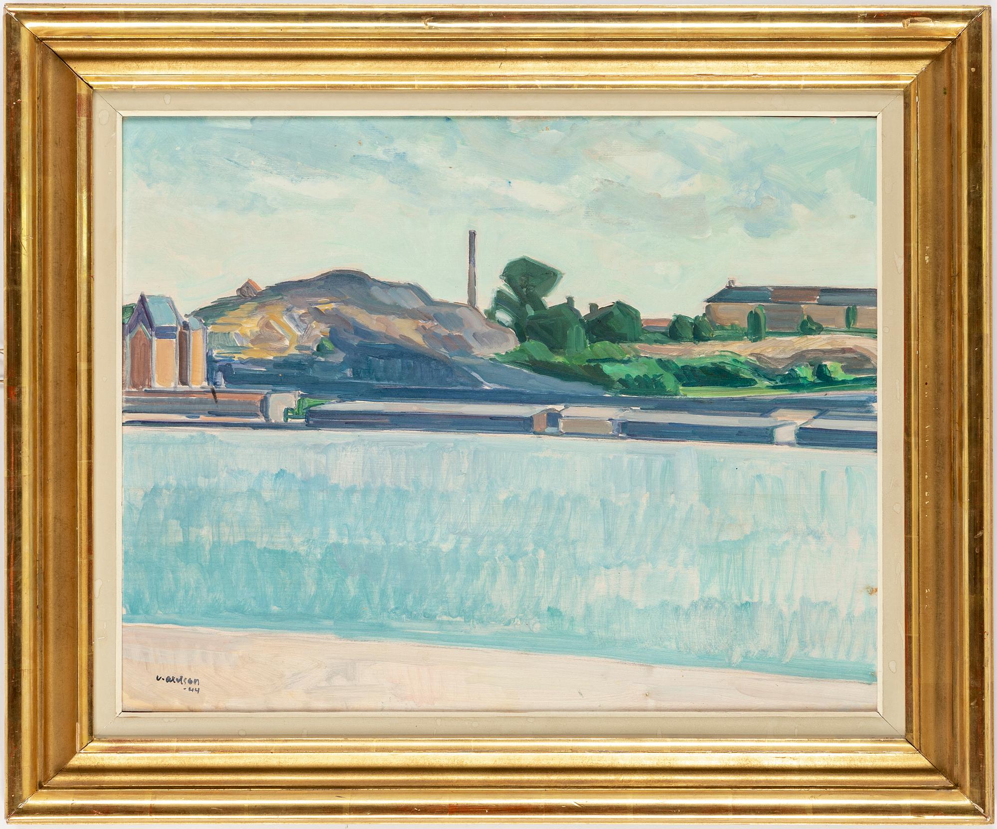 Victor Axelson, oil on panel, signed and dated -44.