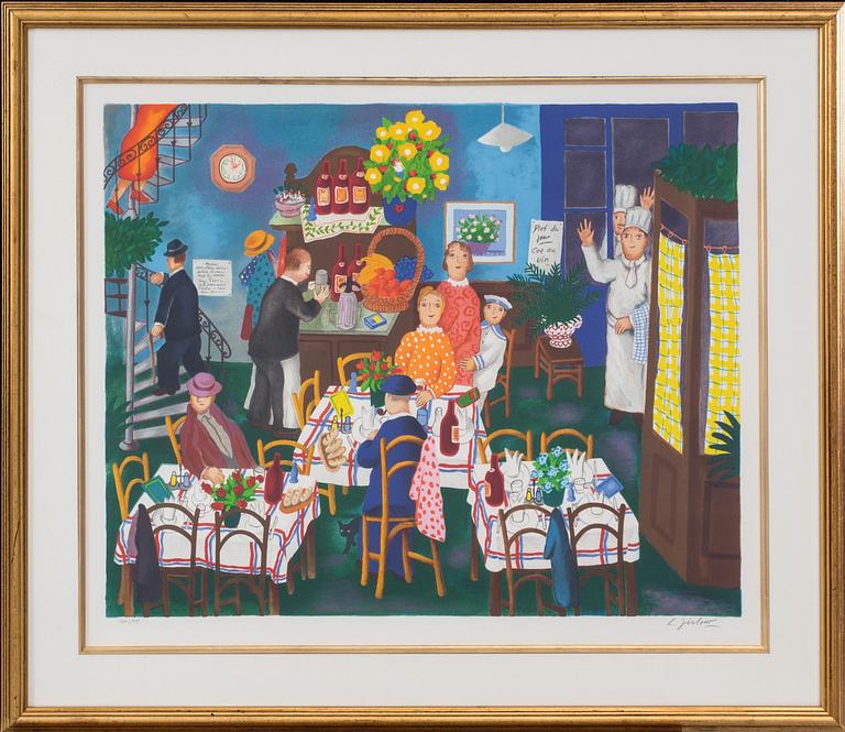 LENNART JIRLOW, colour lithograph, 1802/1999 and signed.