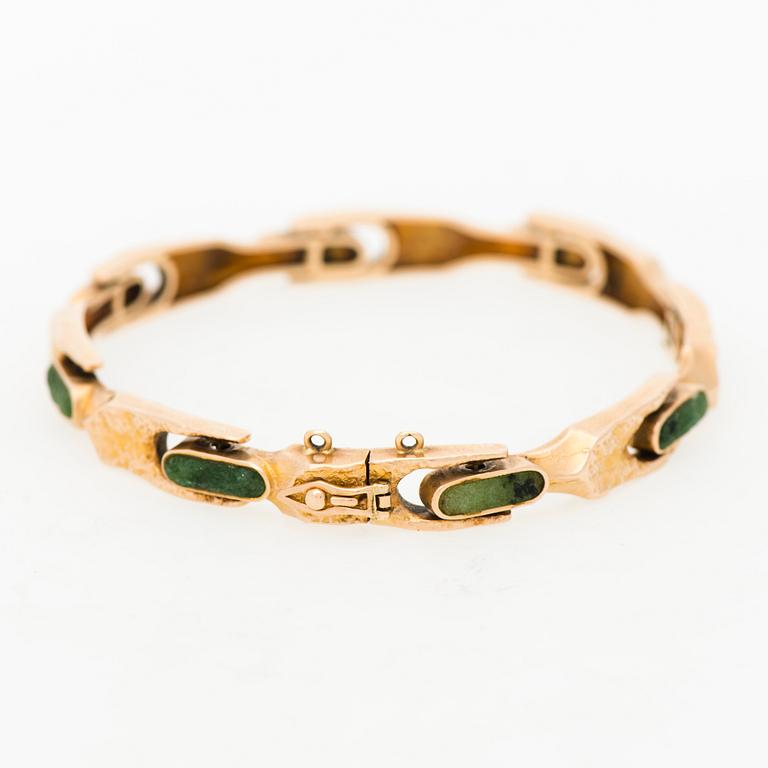 A BJÖRN WECKSTRÖM BRACELET, "Namban", zoisite, 14K gold. Lapponia 1976.