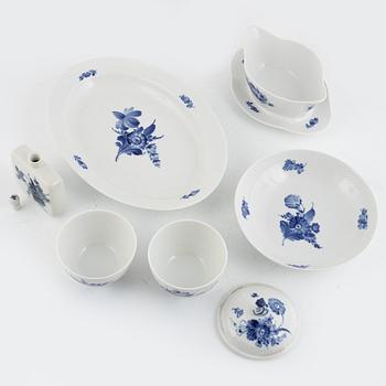 A 57-piece porcelain dinner service, "Blue Flower", royal Copenhagen, Denmark.