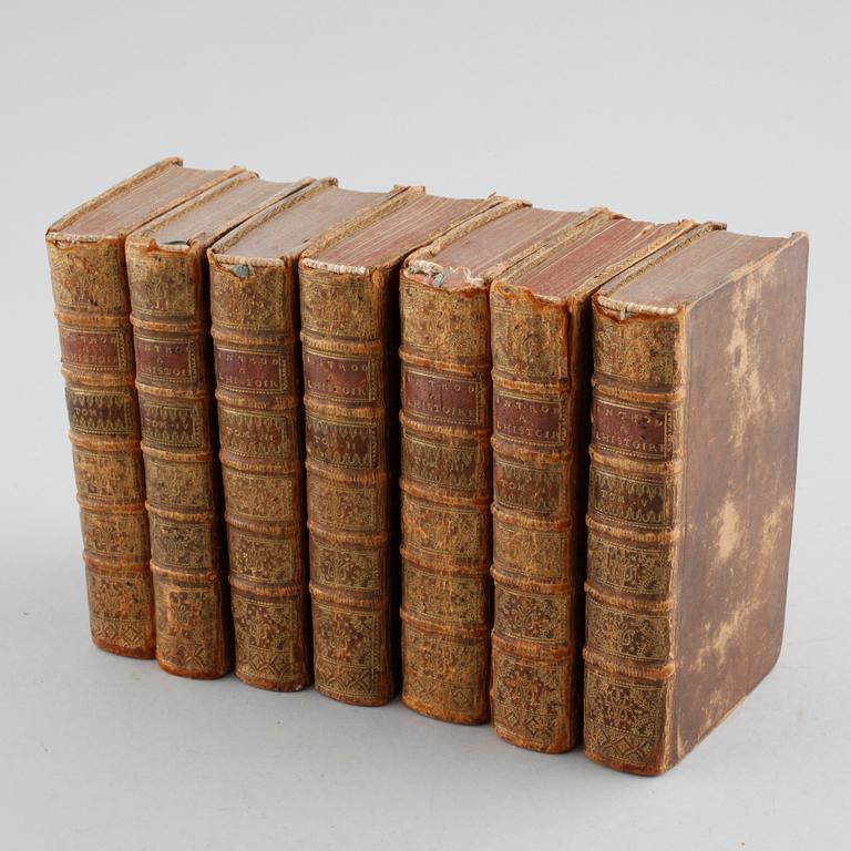 BOOKS 7 volyms:SAMUEL VON PUFENDORF: Introduction a l'histoire generale et politique de l'univers I-VII Amsterdam 1722.