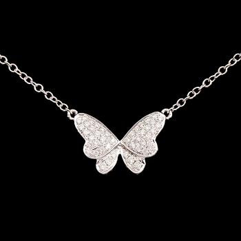 COLLIER, 18 k vitguld, briljantslipade diamanter tot 0.20 ct.