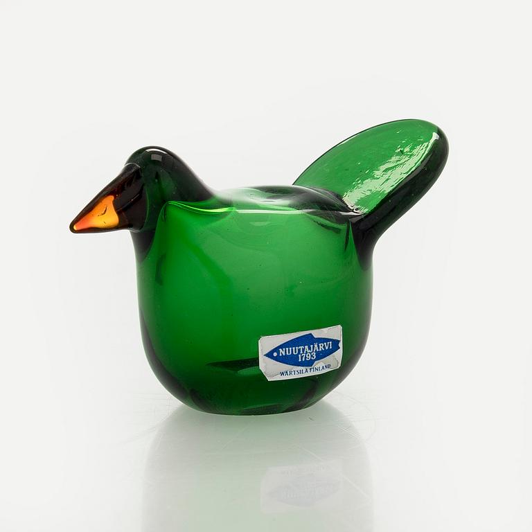 Oiva Toikka, A glass bird, "Flycatcher" signed Oiva Toikka Nuutajärvi Notsjö.
