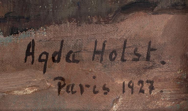 AGDA HOLST, oil on canvas, signed and dated Paris 1927.