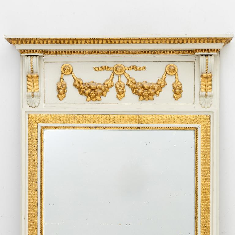 Mirror, late Gustavian, 18th century.