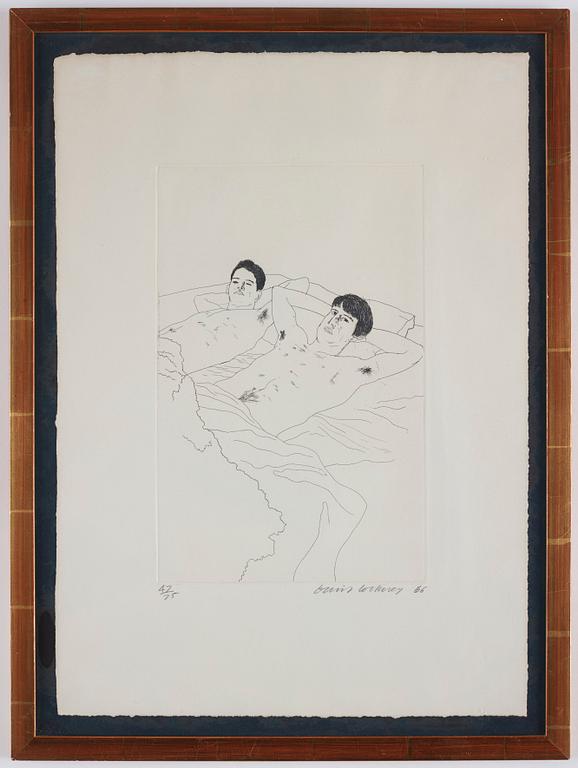 David Hockney, "In Despair", ur "Illustrations for Fourteen Poems from C.P. Cavafy".