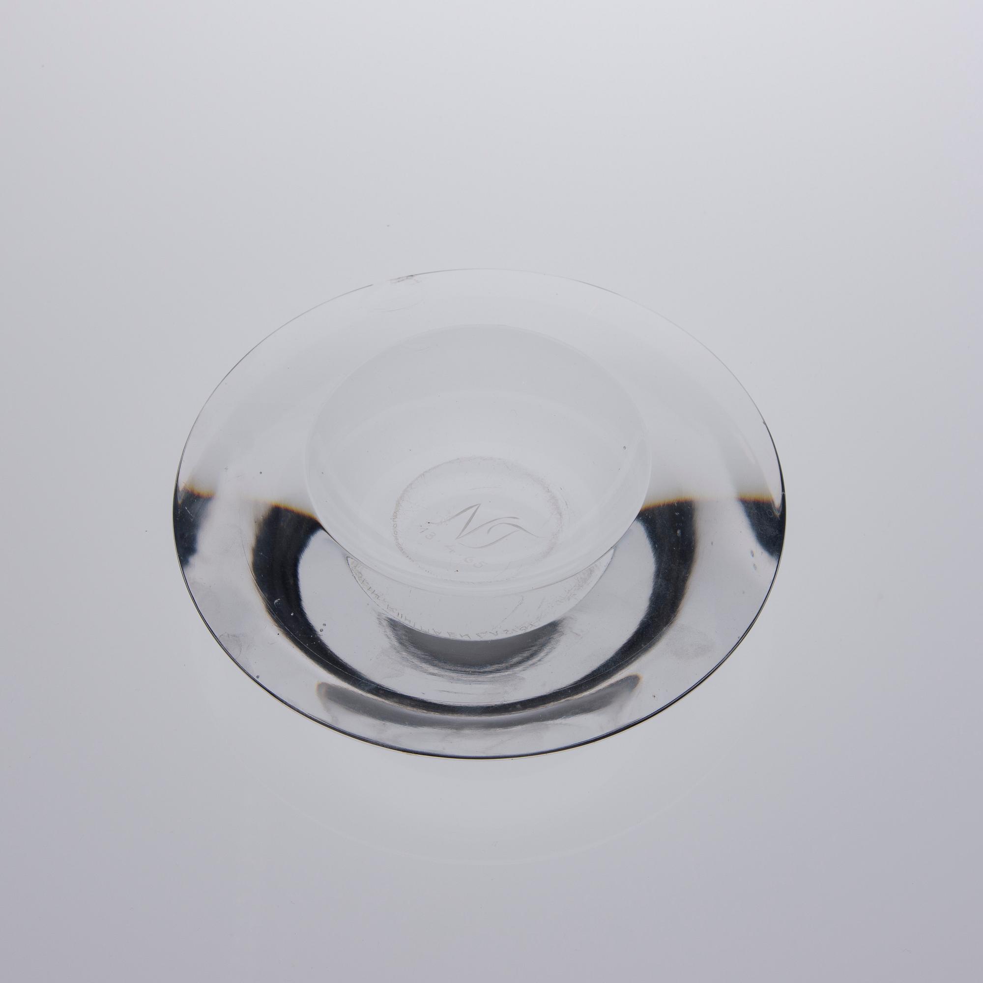 SKÅL, glas, signerad Aimo Okkolin Riihimäen Lasi Oy.