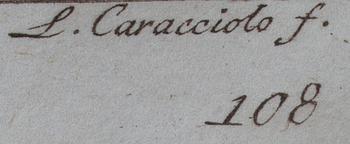ETSNINGAR, ETT PAR, signerad L.Caracciolo, 1800-talets början.