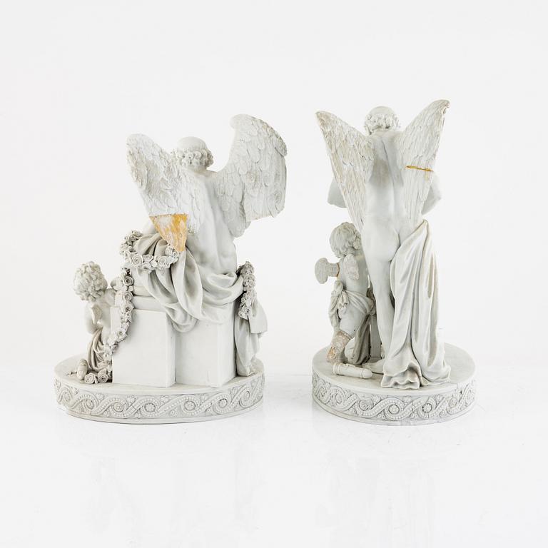 Two Porcelaine Figurines, model after Christian Gottfried Jüchtzer, Meissen.