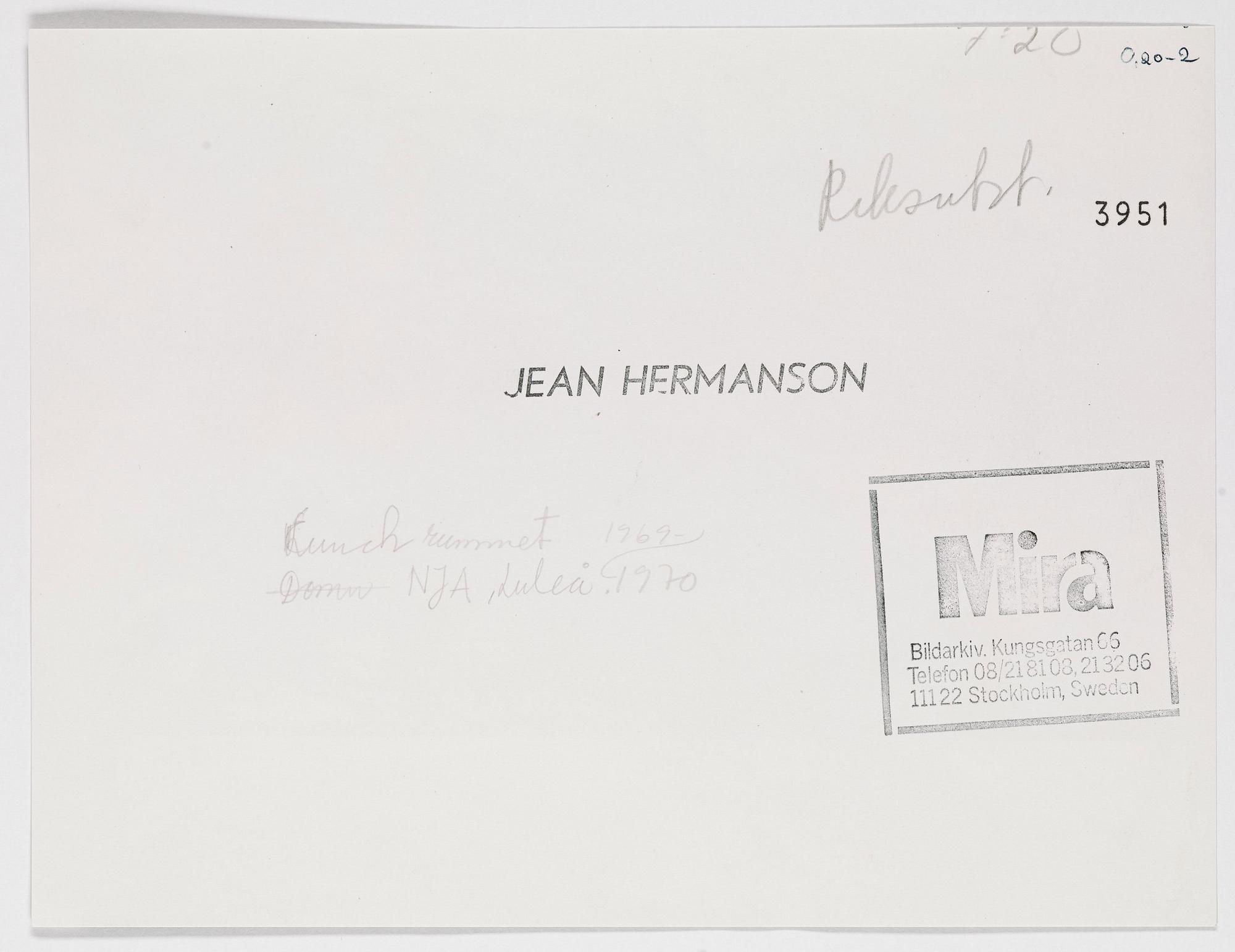 Jean Hermanson, "Gjuteriet, Norrbottens Järnverk", 1969-70.
