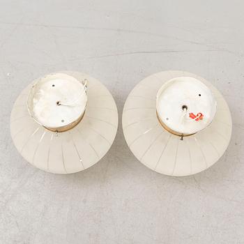 A pair of 1940/50s wall/ceiling lamps.