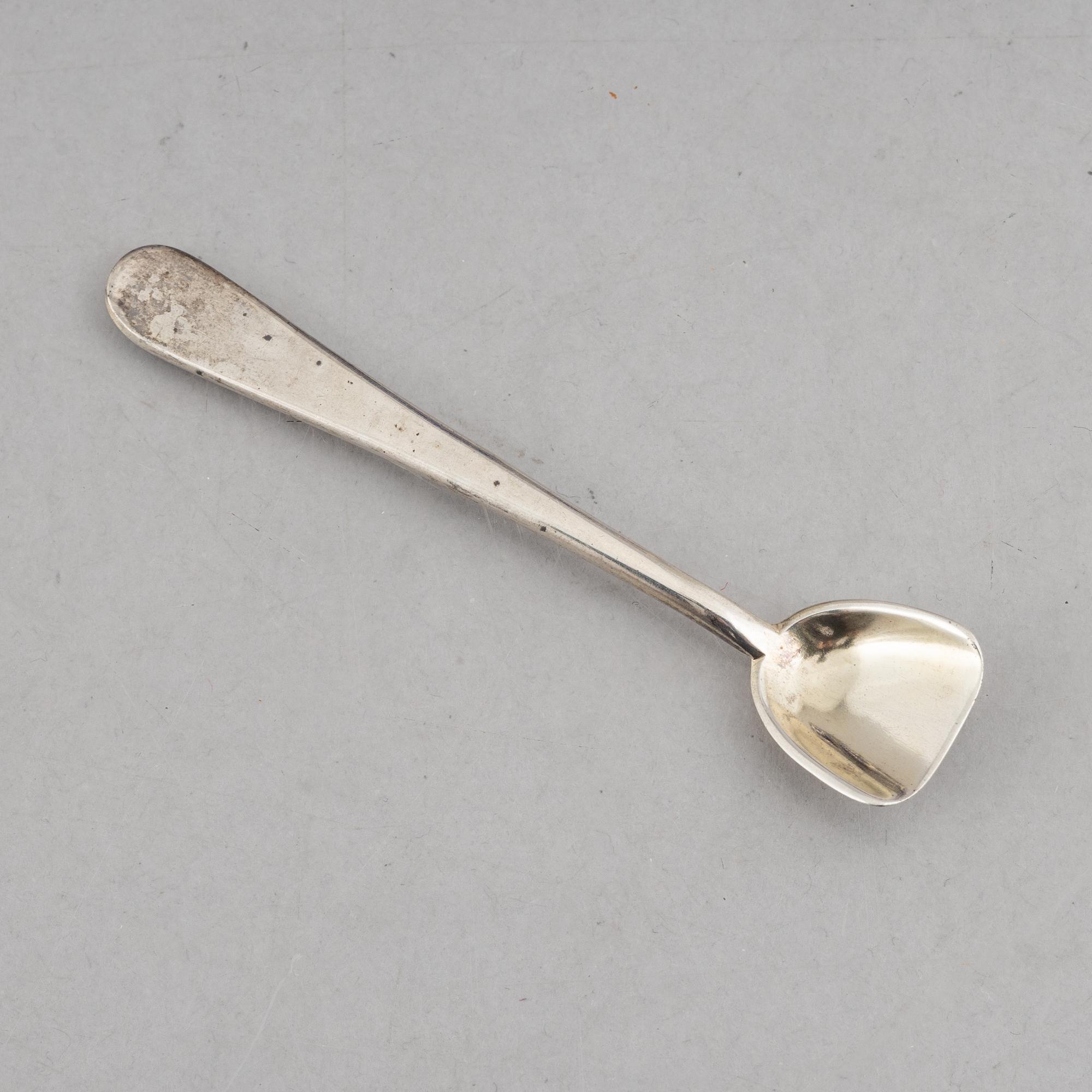 Saltkar, ett par, silver, Stockholm, 1787, Sengustavianska.