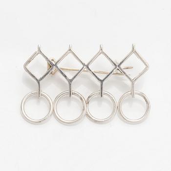 Jorma Laine, a set of two silver pendants, a bracelet and a brooch. Kultateollisuus Oy, Turku 1965-1972.