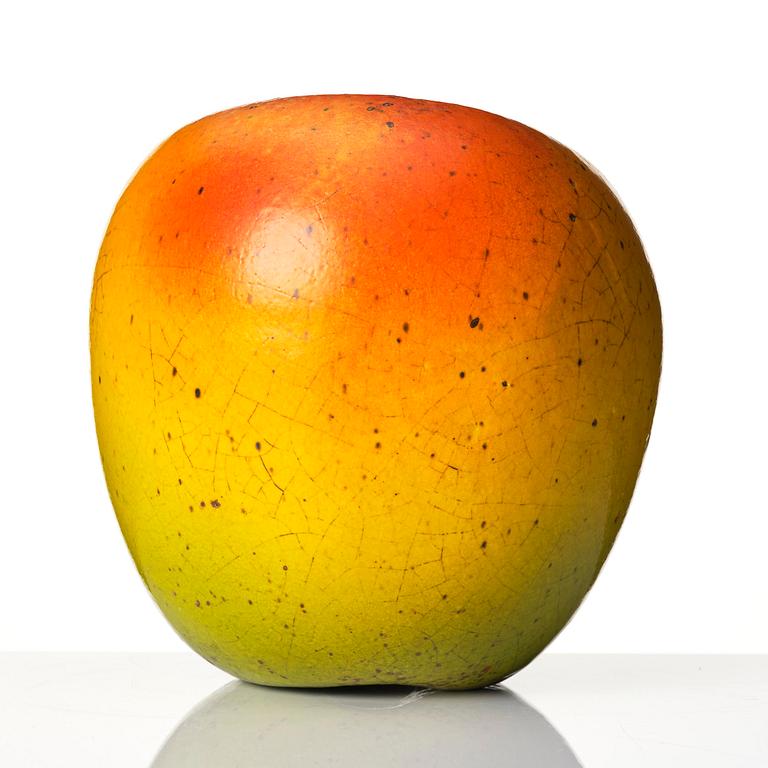 Hans Hedberg, a faience sculpture of an apple, Biot, France.