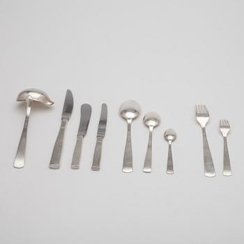 BESTICKSERVIS, silver, 89 delar, "Rosenholm", Jacob Ängman, GAB, Eskilstuna, bla 1974. Vikt ca 1638g.