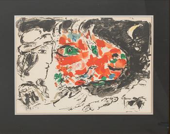 MARC CHAGALL, färglitografi, ej signerad.