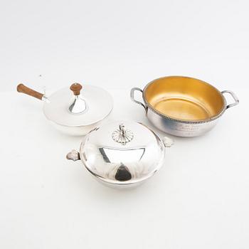 Serveringskarotter 6 st nysilver 1900-talets första hälft/mitt.