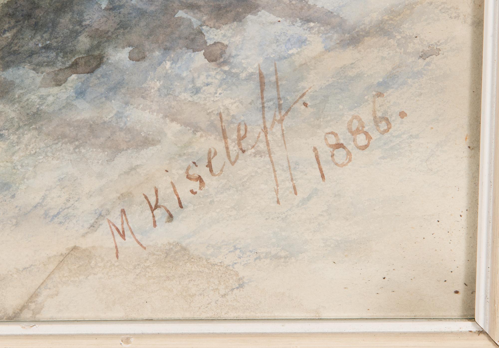 Marga Toppelius-Kiseleff, watercolor, signed and dated 1886.