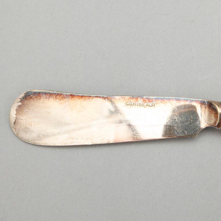 BESTICK, 38 delar, nysilver, "Olga", CG Hallberg, Stockholm.