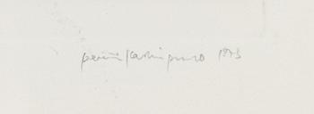 Pentti Kaskipuro, dry point etching, signed and dated 1973, marked epreuve d'artiste V.