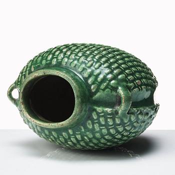 A green glaze spice jar, presumably late Ming dynasty.
