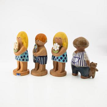 Lisa Larson, figures, 4 pcs. Gustavsberg, glazed stoneware.