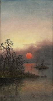Carl Hallström, Solnedgång.
