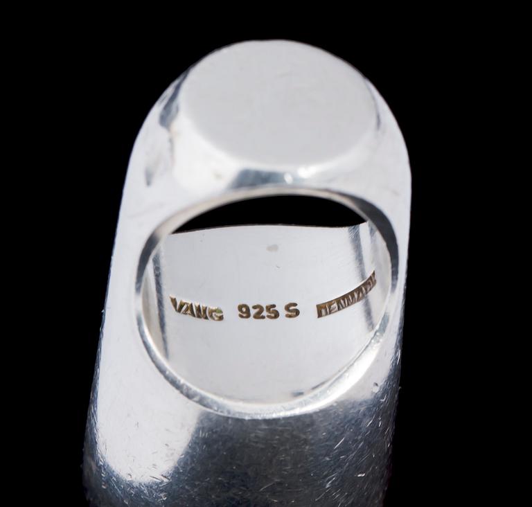 RING, sterlingsilver, Vang, Danmark. Vikt ca 28 g.