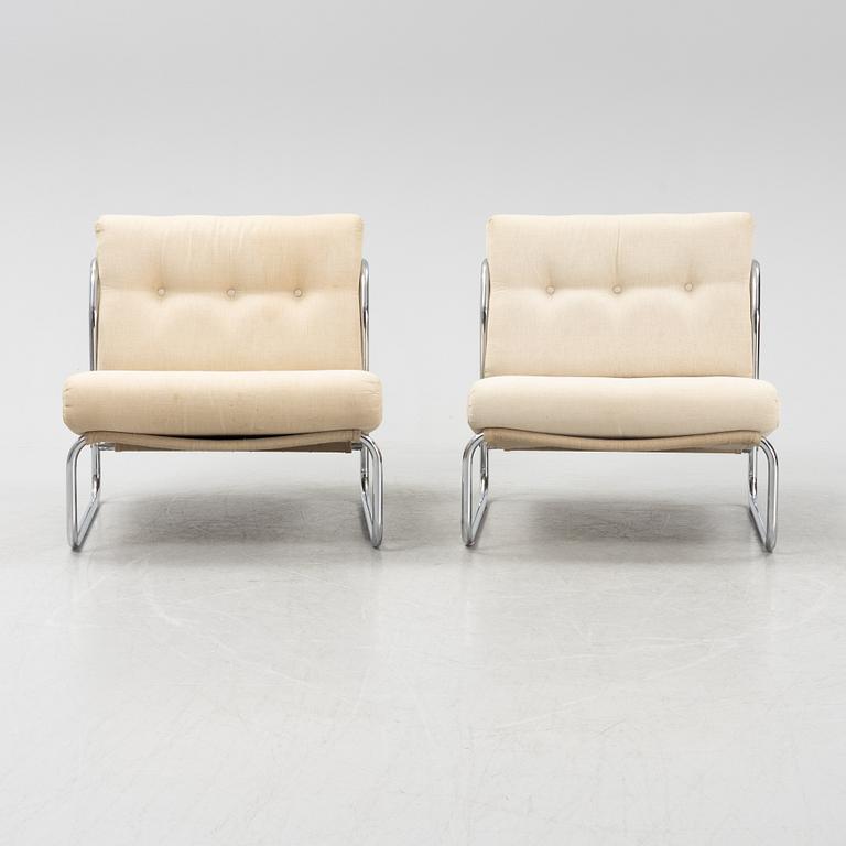 Gillis Lundgren, a pair of 'Casino' lounge chairs, IKEA, 1970's.