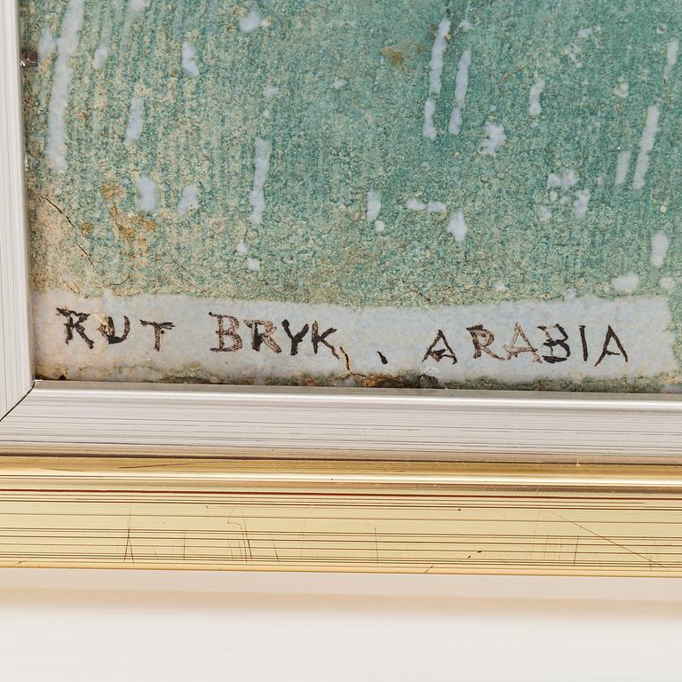 Rut Bryk, a stoneware relief signed Rut Bryk Arabia.