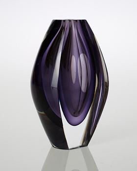 A Mona Morales Schildt glass vase, 'Ventana', Kosta 1960's.