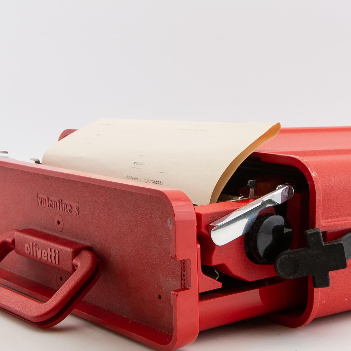 Ettore Sottsass, typewriter, "Valentine s", Olivetti, Italy.