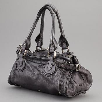 CHLOÉ, a metallic leather 'Paddington' bag.