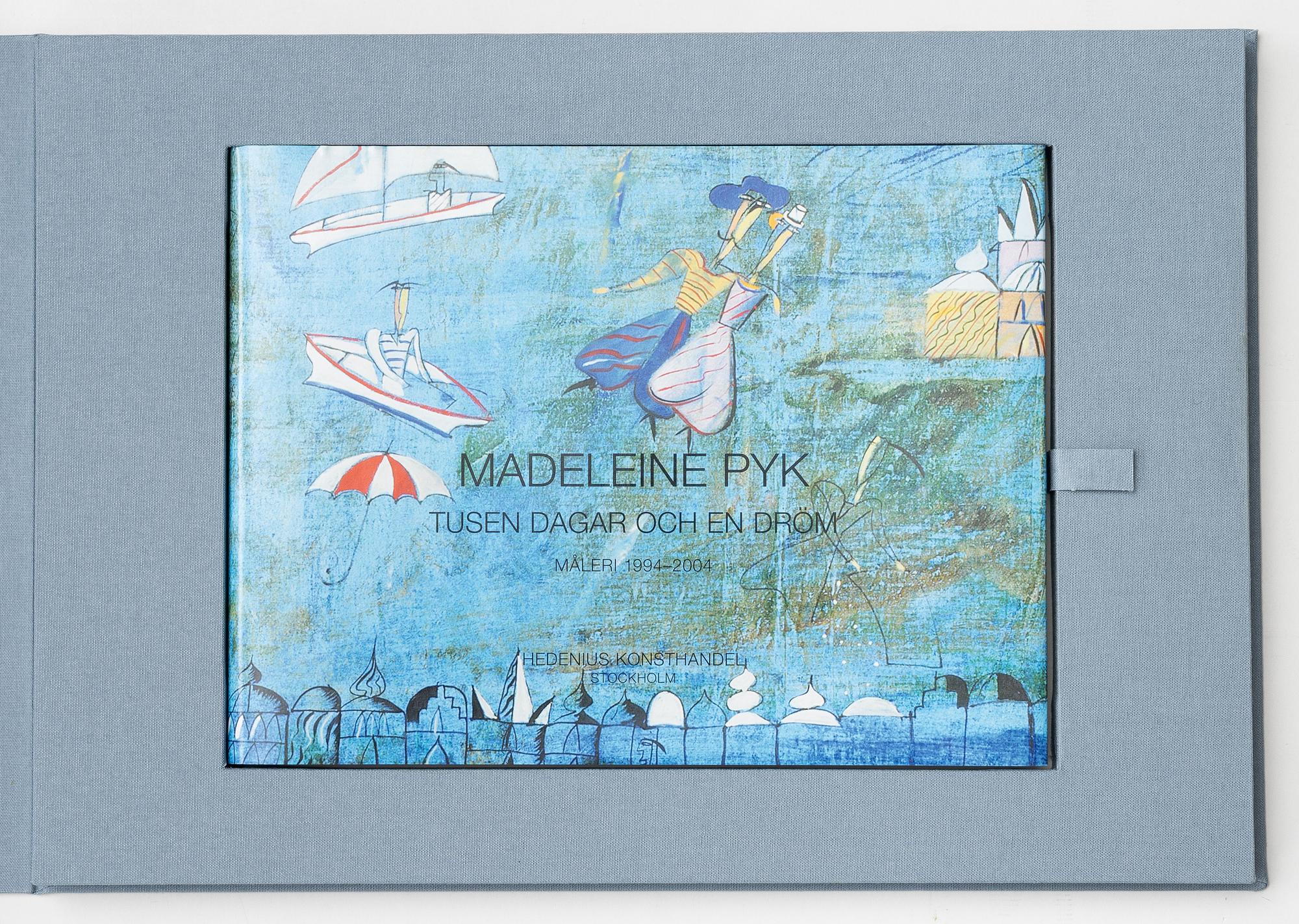 Madeleine Pyk, "Tusen dagar och en dröm", portfolio with 4 lithographs in colours and a book.