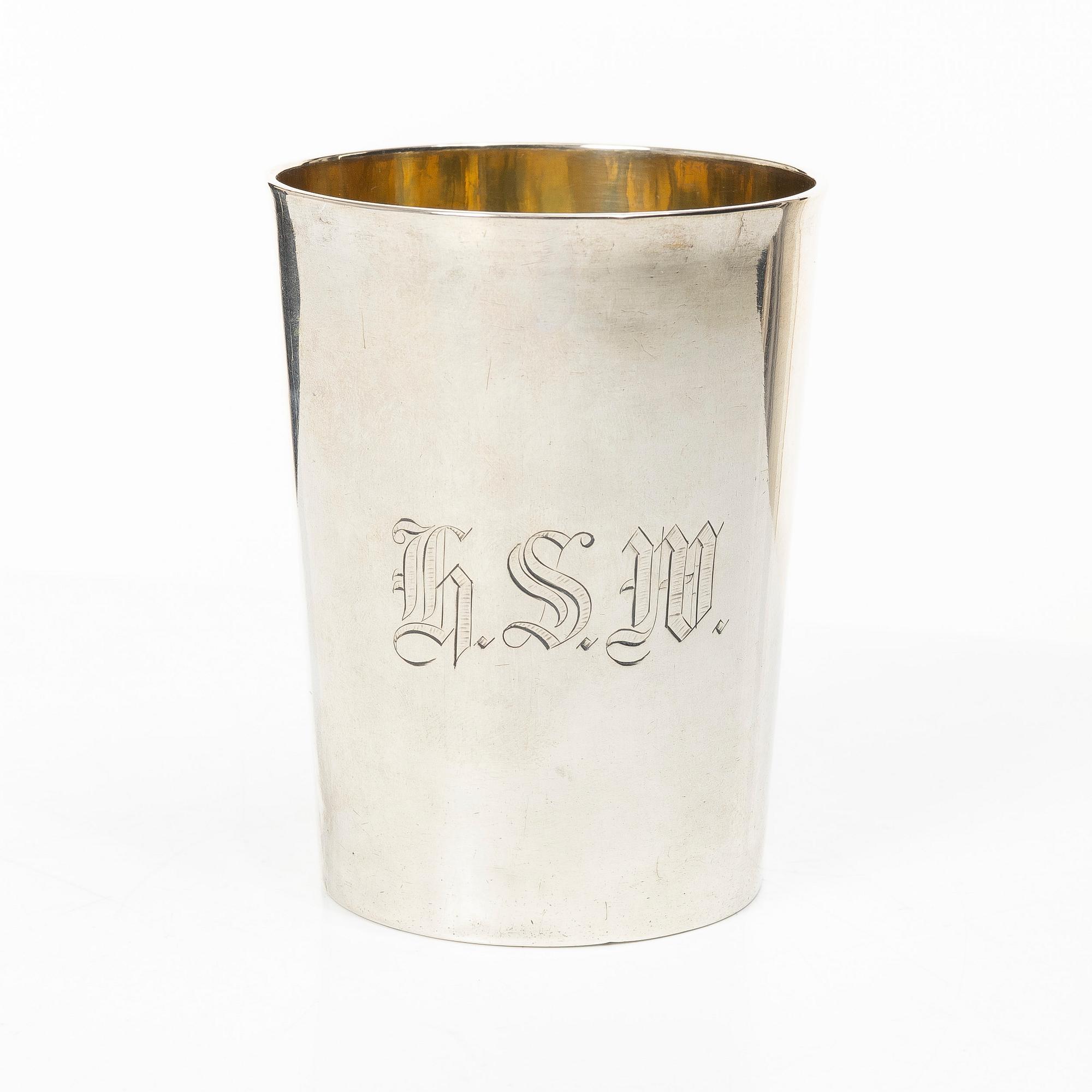 A Finnish silver beaker, mark of Lars Henrik Nordman (1829-1842), active in Nystad.