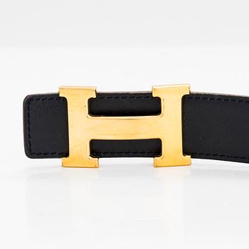 Hermès, a reversible leather 'Constance' belt, 2001.