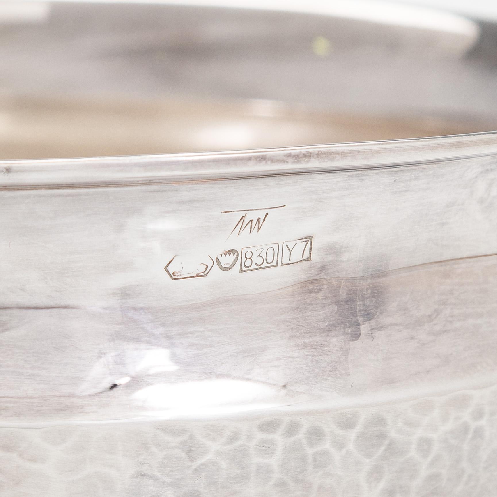 Tapio Wirkkala, a silver bowl, model TW 341, Hämeenlinna, Finland 1976. Design year 1966.