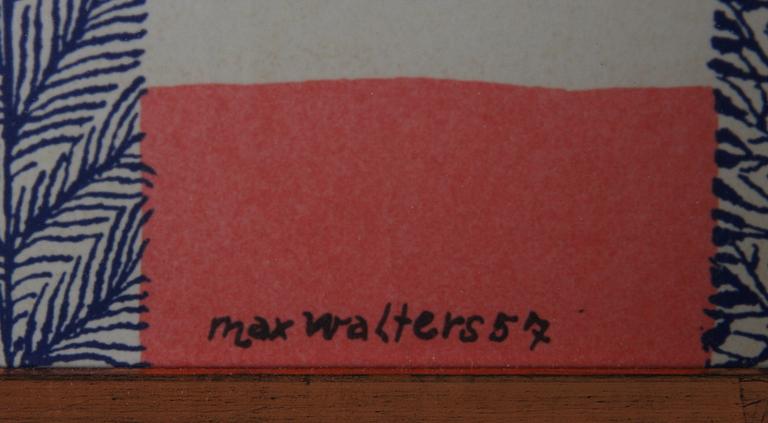 SVANBERG, MAX WALTER. Färglitografi, sign i plåten.
Proveniens: Git Gay.