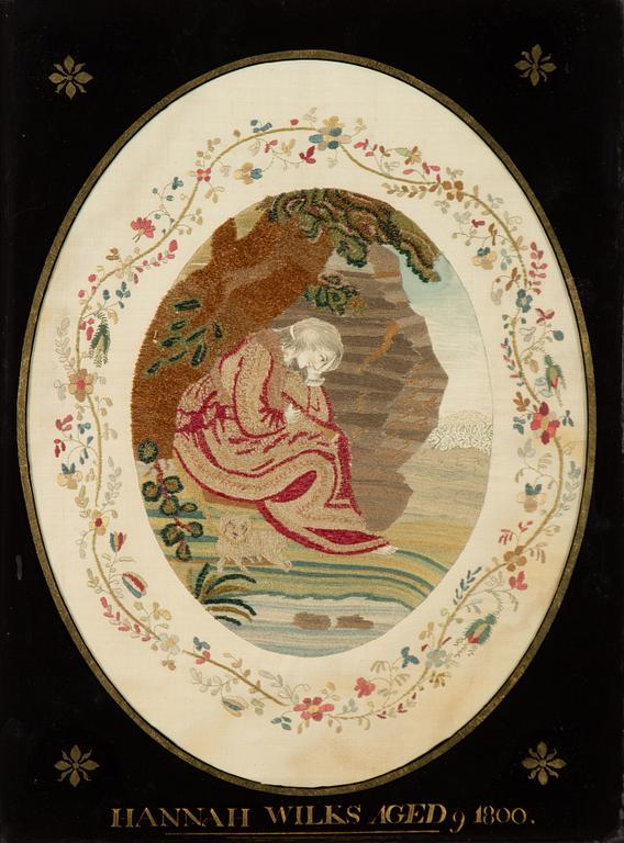 Okänd konstnär, broderi, 1800-tal.